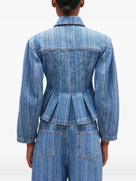 Jachete Ganni Denim Jacket BLUE Femei (BM 19524365) 4