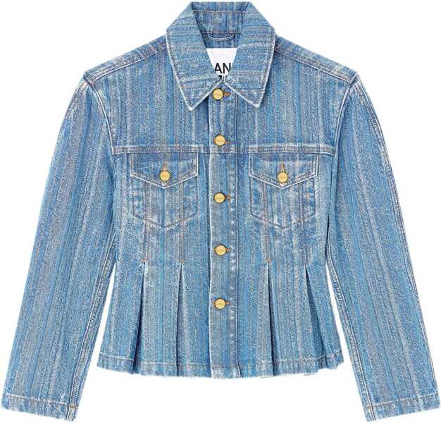 Jachete Ganni Denim Jacket BLUE Femei (BM 19524365) 1