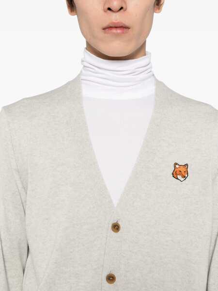 Cardigane MAISON KITSUN Fox Head Cardigan GREY Barbati (BM 19524380) 5