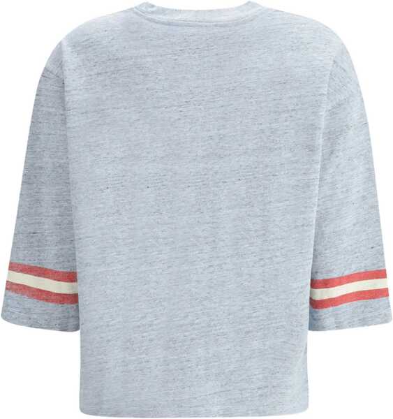 Pulovere casual Ganni Shirt With Print AZURE Femei (BM 19524419) 2