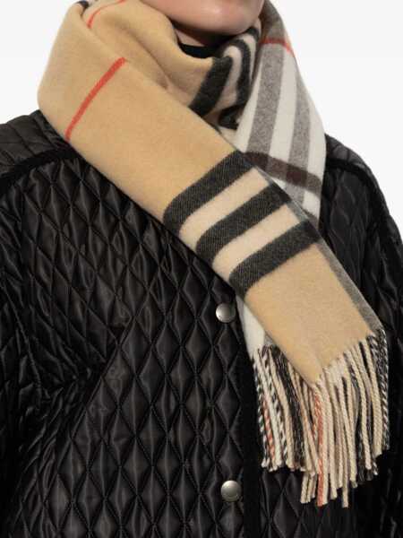Esarfe Burberry Cashmere Check Scarf SAND/PEBBLE WHITE Barbati (BM 19524740) 4
