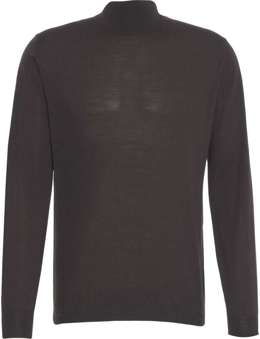 Pulovere Gender Merino wool mock neck sweater Brown Barbati (BM 19524833) 2