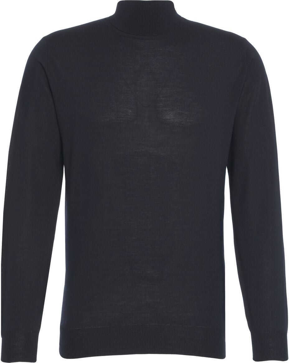 Pulovere Gender Merino wool mock neck sweater Petrol Barbati (BM 19524833) 2