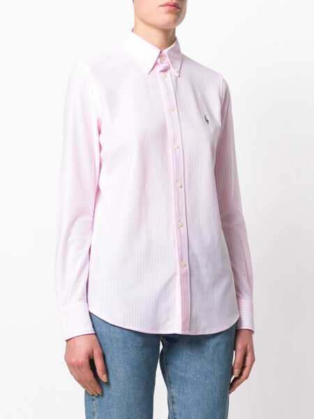 Camasi office Ralph Lauren Oxford shirt with embroidered pony Pink Femei (BM 19525734) 3