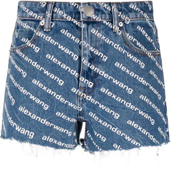 Pantaloni scurti Alexander Wang Shorts With All Over Logo DENIM Femei (BM 19527587) 1