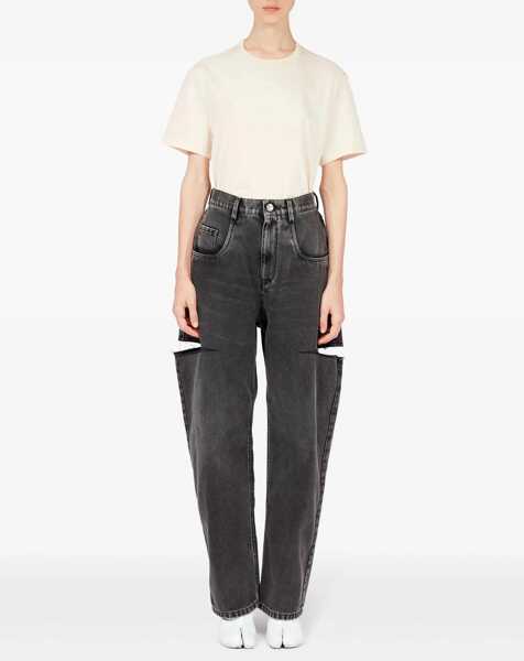 Blugi skinny Maison Margiela Jeans With Cut Out Detail BLACK Femei (BM 19527596) 2