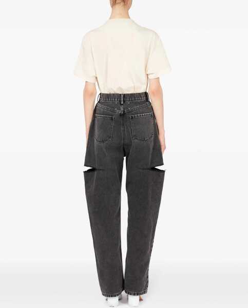 Blugi skinny Maison Margiela Jeans With Cut Out Detail BLACK Femei (BM 19527596) 4