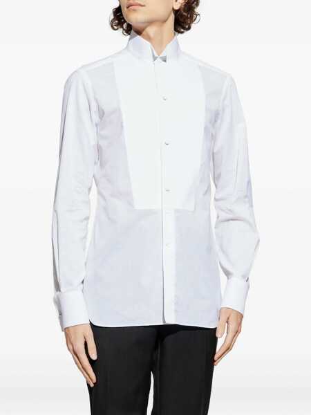 Camasi casual Tom Ford Cocktail Shirt in voile OPTICAL WHITE Barbati (BM 19527608) 2