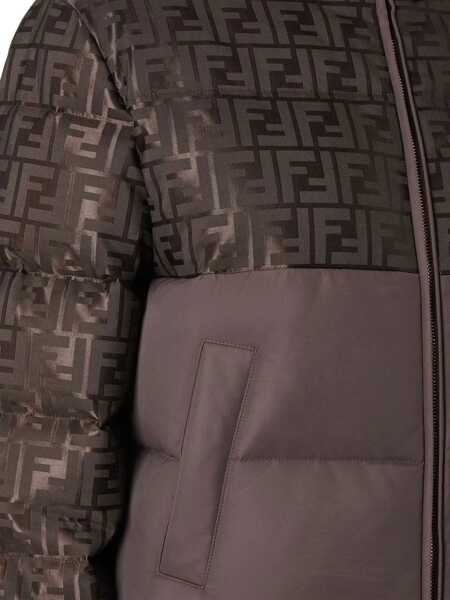 Geci de iarna Fendi Padded Technical FF Jacquard Jacket DARK BROWN-25 Femei (BM 19527611) 3