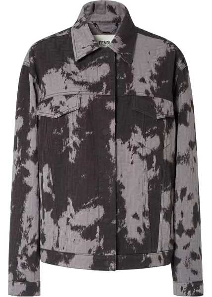 Jachete Fendi FF Animalier Denim Jacket BLACK Femei (BM 19527620) 1