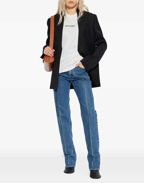 Tricouri Jil Sander Short-sleeved T-shirt with printed logo PORCELAIN Femei (BM 19527623) 2