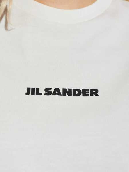 Tricouri Jil Sander Short-sleeved T-shirt with printed logo PORCELAIN Femei (BM 19527623) 5