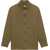 Saint Laurent Cassandre Overshirt in cotton and linen gabardine TEAK
