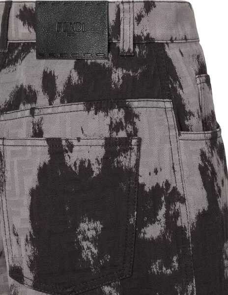 Blugi Fendi FF Animalier Print Jeans BLACK Femei (BM 19527641) 3