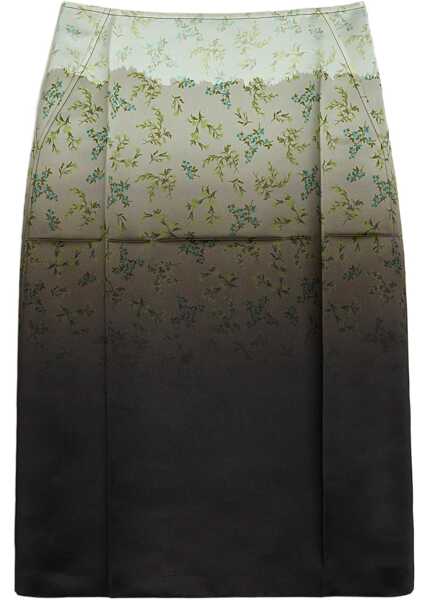 Fuste Jil Sander Silk Printed Skirt BURNT GREEN Femei (BM 19527644) 1