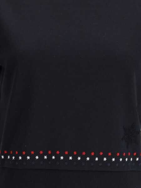 Tricouri Thom Browne Snowflakes T-Shirt BLACK Femei (BM 19527647) 3