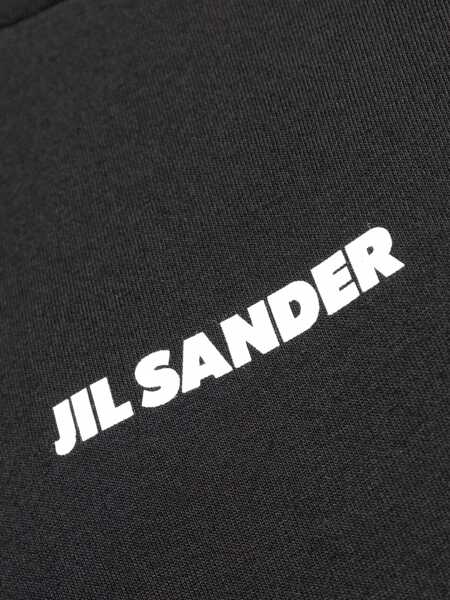 Tricouri Jil Sander Crew-neck cotton T-shirt with printed logo BLACK Barbati (BM 19527662) 5