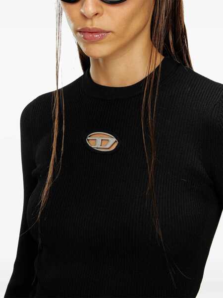 Topuri Diesel Ribbed viscose Top with Oval D 9XX Femei (BM 19527731) 5