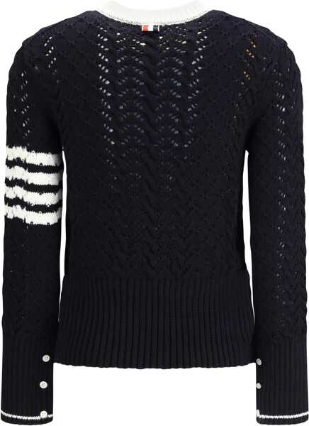 Pulovere Thom Browne Pointelle Sweater NAVY Femei (BM 19527740) 2