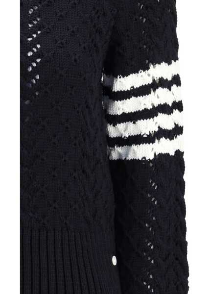 Pulovere Thom Browne Pointelle Sweater NAVY Femei (BM 19527740) 3