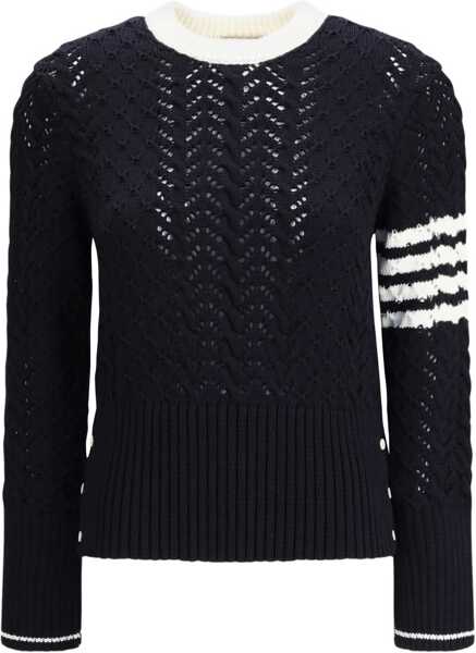 Pulovere Thom Browne Pointelle Sweater NAVY Femei (BM 19527740) 1