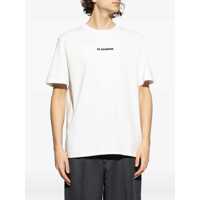 Tricouri Jil Sander pentru Barbati - Tricouri Jil Sander Crew-neck cotton T-shirt with printed logo PORCELAIN Barbati (BM 19527758) - B-mall.ro