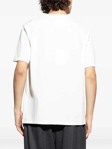Tricouri Jil Sander Crew-neck cotton T-shirt with printed logo PORCELAIN Barbati (BM 19527758) 4
