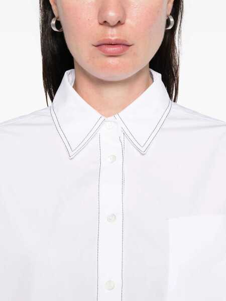 Camasi casual Marni Cropped long-sleeve Shirt LILY WHITE Femei (BM 19527764) 5