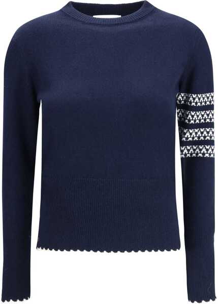 Pulovere Thom Browne Holiday Hector Sweater NAVY Femei (BM 19527767) 1