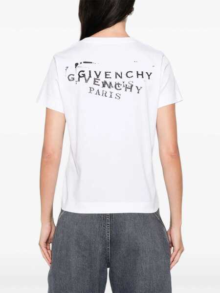 Tricouri Givenchy Cotton T-shirt WHITE Femei (BM 19527770) 4