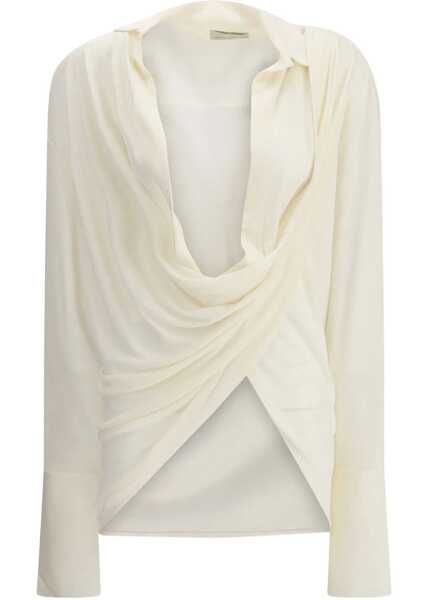 Camasi casual FRANCESCO MURANO Draped Over Shirt 200 Femei (BM 19527776) 2