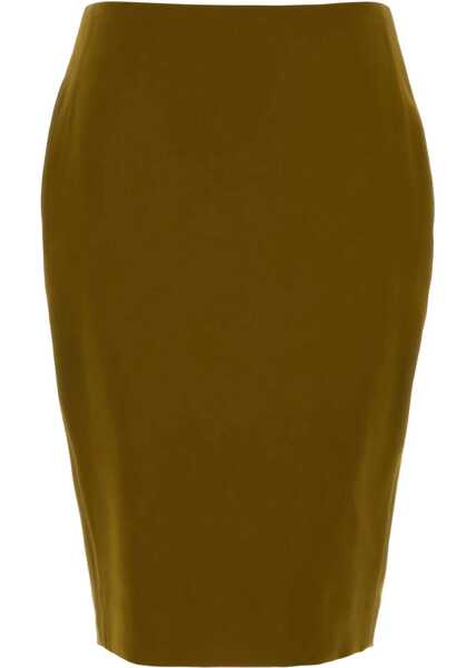 Fuste Saint Laurent Satin Pencil Skirt EMERALD Femei (BM 19527860) 2