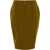 Saint Laurent Satin Pencil Skirt EMERALD