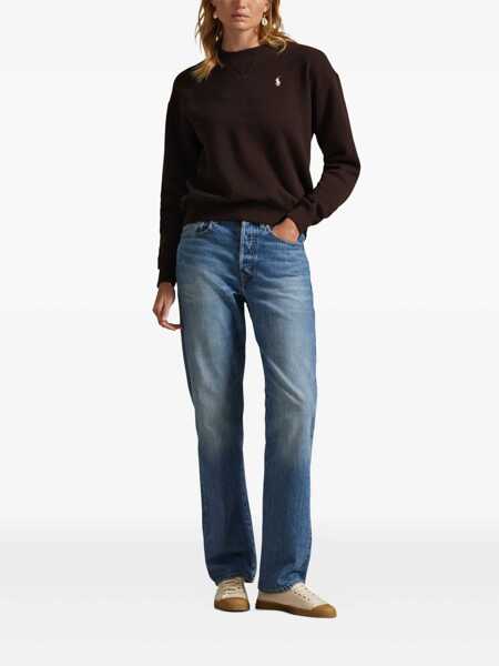 Hanorace Ralph Lauren Crewneck sweatshirt with Pony Brown Femei (BM 19528032) 2