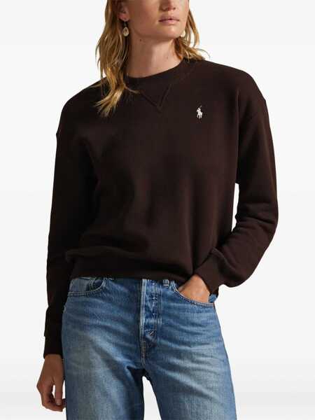Hanorace Ralph Lauren Crewneck sweatshirt with Pony Brown Femei (BM 19528032) 3