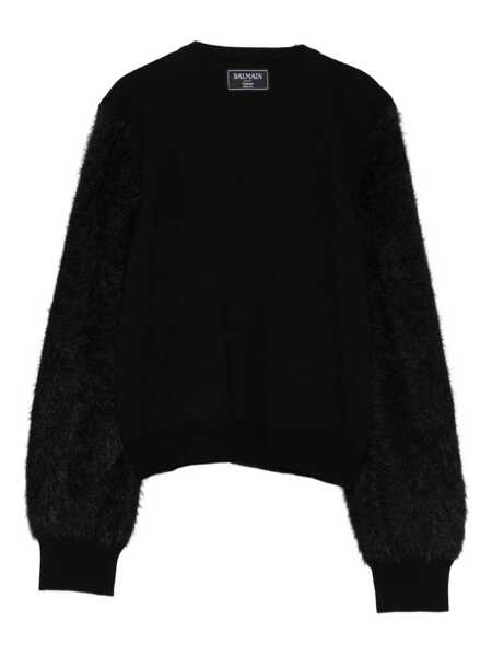 Cardigane Balmain KNIT CARDIGAN Black   Fete (BM 19528038) 2
