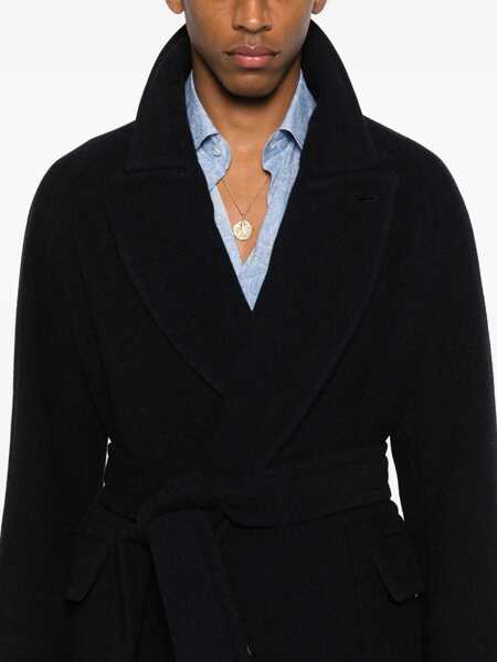 Paltoane VALSTAR Wool robe Coat BLU/NERO Barbati (BM 19533122) 5