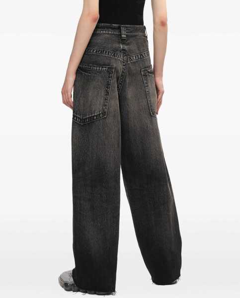 Blugi MAISON MIHARA YASUHIRO Amateur Sewn Like Wide Denim Jeans BLACK Femei (BM 19533137) 4