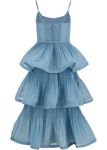 Rochii casual ZIMMERMANN Pleated Midi Dress BLUE Femei (BM 19533224) 2