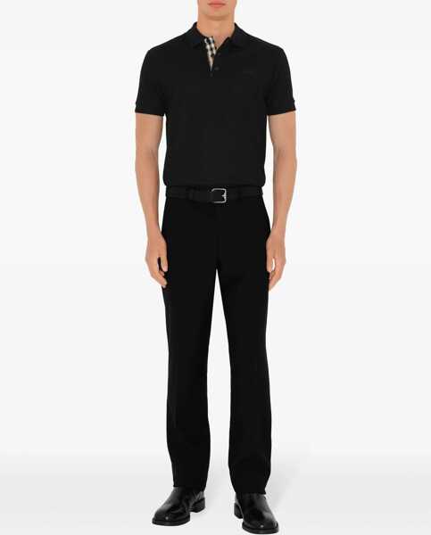 Tricouri Polo Burberry Cotton Pique Polo BLACK Barbati (BM 19533248) 2