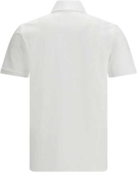 Tricouri Polo Givenchy Cotton Polo Shirt with logo WHITE Barbati (BM 19533332) 2
