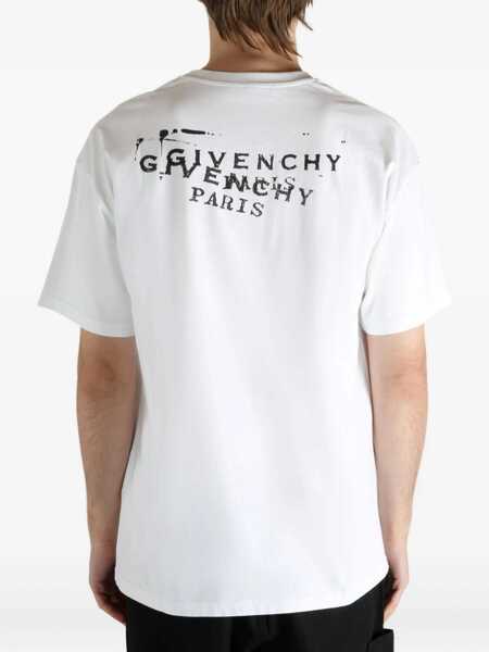 Tricouri Givenchy Logo cotton T-shirt WHITE Barbati (BM 19533344) 4
