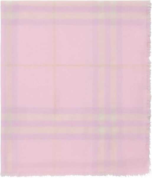 Esarfe Burberry Wool Check wide Scarf FONDANT PINK Femei (BM 19533395) 2