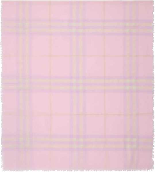 Esarfe Burberry Wool Check wide Scarf FONDANT PINK Femei (BM 19533395) 1