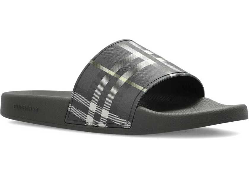 Sandale Burberry Rubber Check Slippers THICKET IP CHECK Barbati (BM 19533398) 2