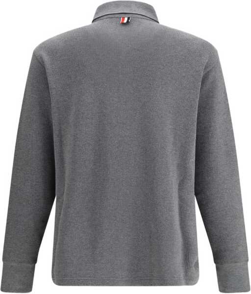 Tricouri Polo Thom Browne Long sleeve Polo Shirt MED GREY Barbati (BM 19533422) 2