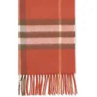 Esarfe Dama - Esarfe Burberry Cashmere Check Scarf ROUX RED Femei (BM 19533425) - B-mall.ro