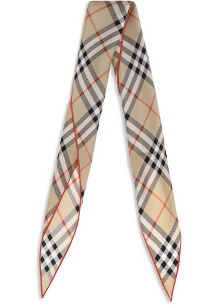 Esarfe Burberry Silk Check Scarf SAND Femei (BM 19533446) 2