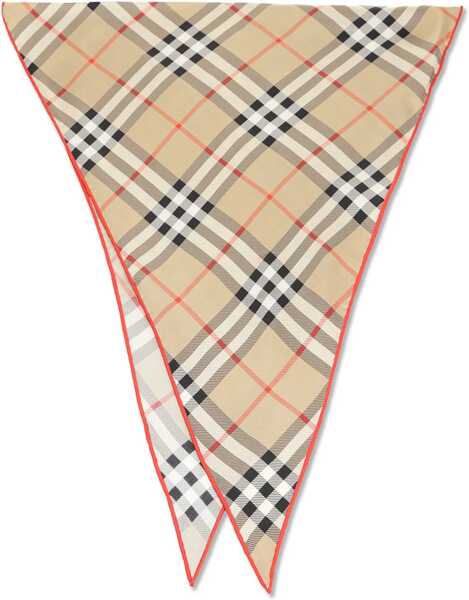 Esarfe Burberry Silk Check Scarf SAND Femei (BM 19533446) 1
