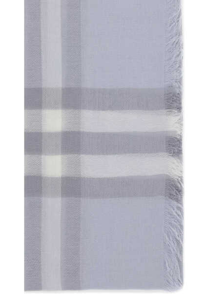 Esarfe Burberry Wool Check wide Scarf MIST BLUE Femei (BM 19533455) 3